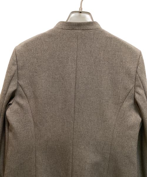 UNTITLED（アンタイトル）UNTITLED (アンタイトル) ウーステッドカルゼ カラーレスジャケット グレー サイズ:Mの古着・服飾アイテム