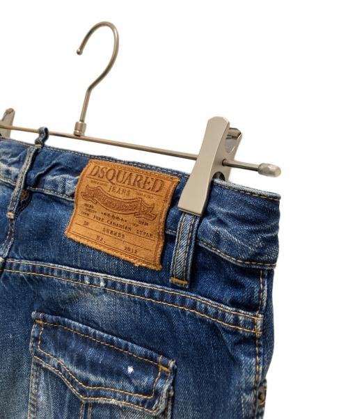 DSQUARED2（ディースクエアード）DSQUARED2 (ディースクエアード) リペア加工デニムハーフパンツ インディゴ サイズ:38の古着・服飾アイテム