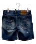 DSQUARED2 (ディースクエアード) リペア加工デニムハーフパンツ インディゴ サイズ:38：7000円