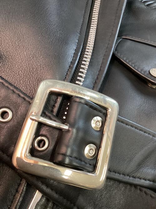 PERFECTO by Schott（パーフェクト バイ ショット）PERFECTO by Schott (パーフェクト バイ ショット) ダブルライダースジャケット ブラック サイズ:32の古着・服飾アイテム