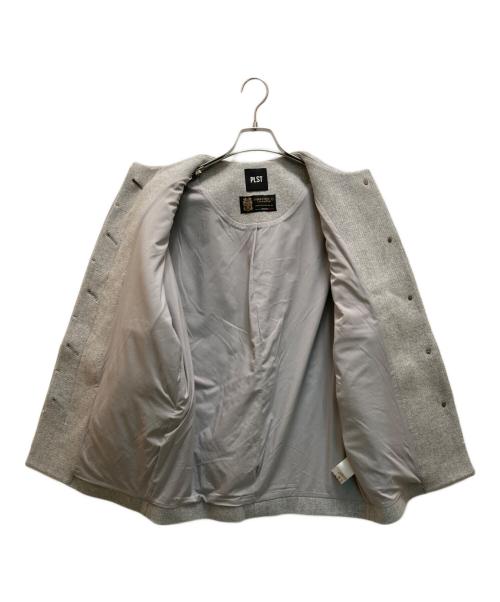 PLST（プラステ）PLST (プラステ) マンテコノーカラーハーフコート グレー サイズ:Mの古着・服飾アイテム