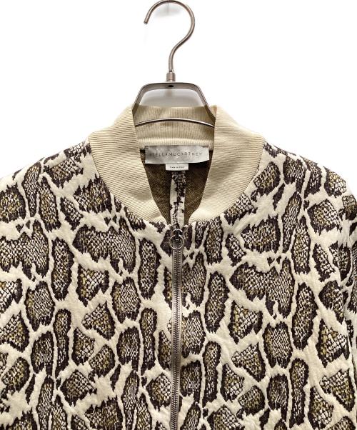 STELLA McCARTNEY（ステラマッカートニー）STELLA McCARTNEY (ステラマッカートニー) ヘビ柄ボンバージャケット ベージュ サイズ:38の古着・服飾アイテム