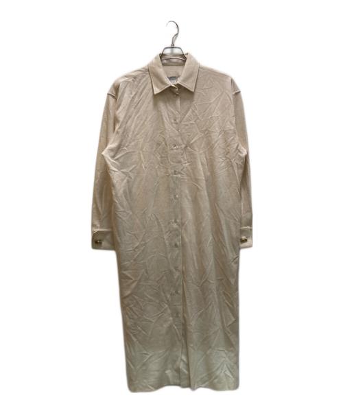 MaxMara（マックスマーラ）MaxMara (マックスマーラ) ウールシャツワンピース ベージュ サイズ:44の古着・服飾アイテム