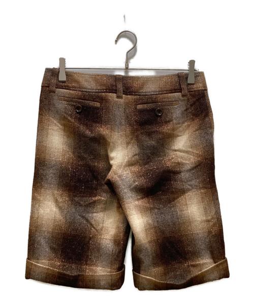 BURBERRY LONDON（バーバリーロンドン）BURBERRY LONDON (バーバリーロンドン) オンブレシャドーチェックハーフパンツ ブラウン サイズ:40の古着・服飾アイテム