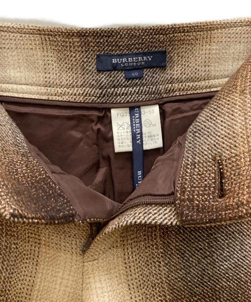 BURBERRY LONDON（バーバリーロンドン）BURBERRY LONDON (バーバリーロンドン) オンブレシャドーチェックハーフパンツ ブラウン サイズ:40の古着・服飾アイテム