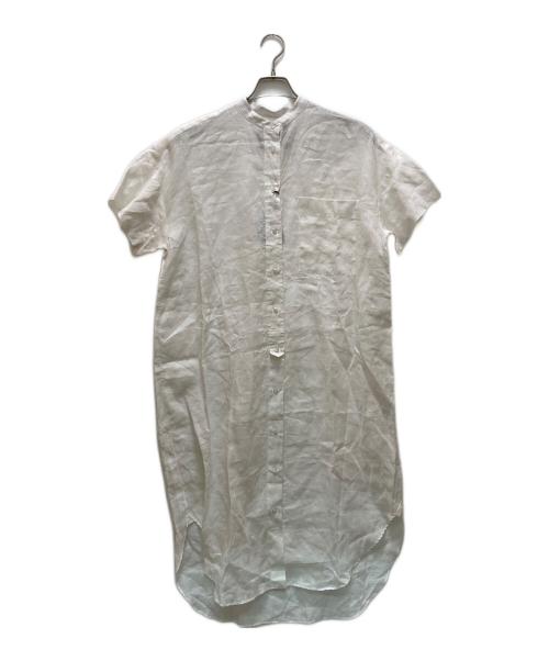 YANUK（ヤヌーク）YANUK (ヤヌーク) N.18 コラボリネンシャツワンピース ホワイト サイズ:Sの古着・服飾アイテム