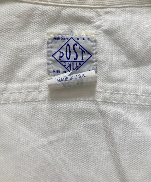 POST O'ALLS（ポストオーバーオールズ）POST O'ALLS (ポストオーバーオールズ) レギュラーカラーワークシャツ ホワイト サイズ:Sの古着・服飾アイテム