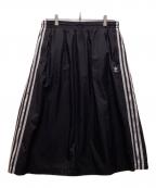 adidas Originalsアディダスオリジナル）の古着「スリーストライプス ロングスカート」｜ブラック