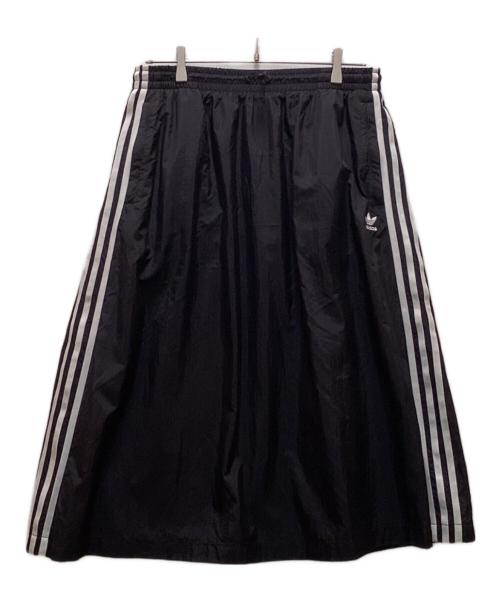 adidas Originals（アディダスオリジナル）adidas Originals (アディダスオリジナル) スリーストライプス ロングスカート ブラック サイズ:2XLの古着・服飾アイテム
