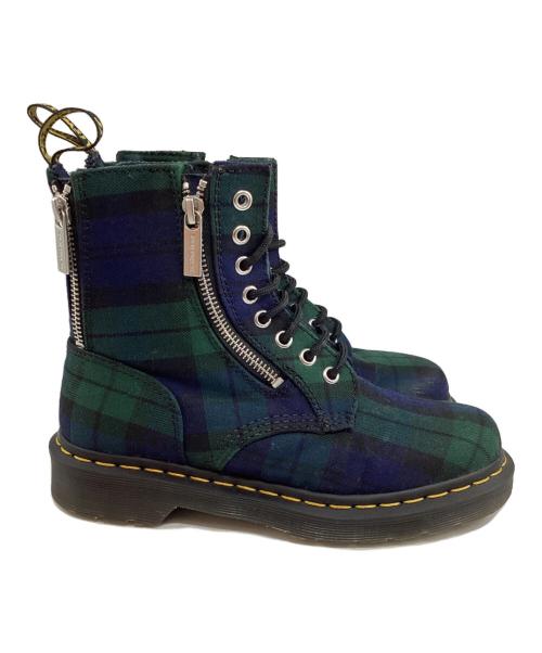 Dr.Martens（ドクターマーチン）Dr.Martens (ドクターマーチン) クアッドアップリケ 1460 ジップ グリーン サイズ:Uk5の古着・服飾アイテム