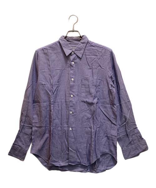 COMME des GARCONS HOMME（コムデギャルソン オム）COMME des GARCONS HOMME (コムデギャルソン オム) ヴィンテージ千鳥格子柄レギュラーカラーシャツ ブルー サイズ:Mの古着・服飾アイテム