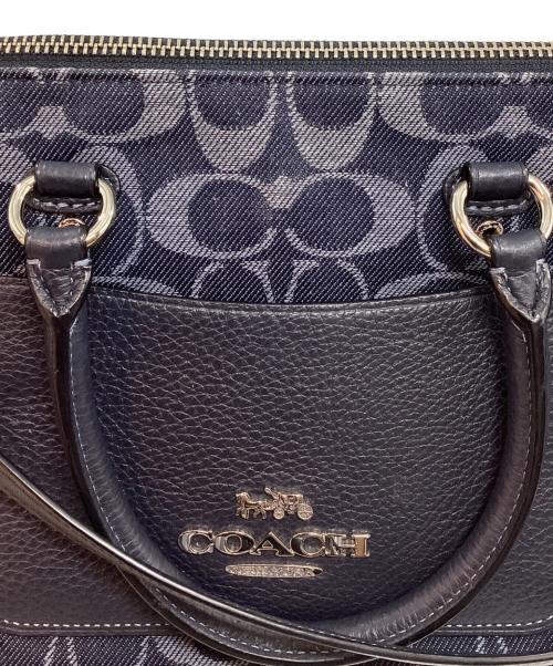 COACH（コーチ）COACH (コーチ) ロゴ デニム シグネチャー 2way ハンドバッグ インディゴの古着・服飾アイテム