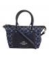 COACH（コーチ）の古着「ロゴ デニム シグネチャー 2way ハンドバッグ」｜インディゴ