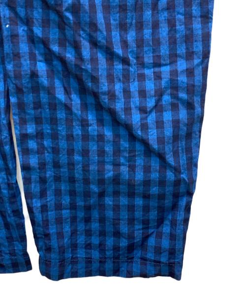 Yarmo（ヤーモ）Yarmo (ヤーモ) ギンガムチェックオールインワン ブルー×ブラック サイズ:表記無しの古着・服飾アイテム