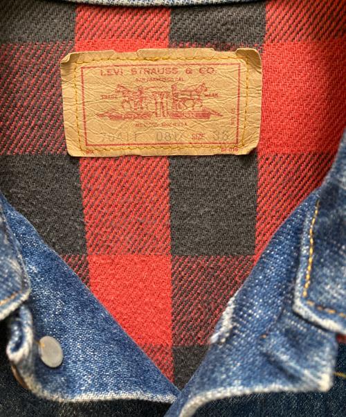 LEVI'S（リーバイス）LEVI'S (リーバイス) 80s バッファローチェック フランネルライナー デニムジャケット インディゴ サイズ:36の古着・服飾アイテム