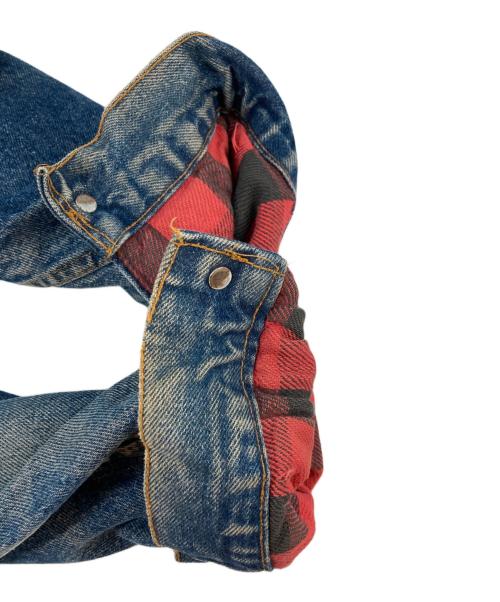 LEVI'S（リーバイス）LEVI'S (リーバイス) 80s バッファローチェック フランネルライナー デニムジャケット インディゴ サイズ:36の古着・服飾アイテム