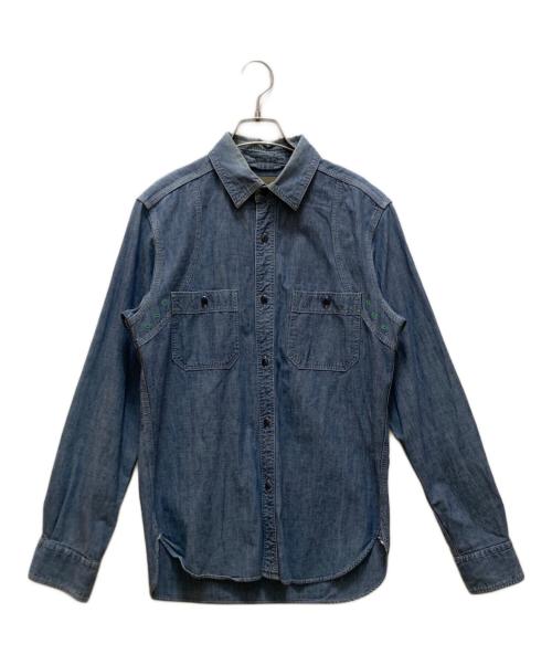 NIGEL CABOURN（ナイジェルケーボン）NIGEL CABOURN (ナイジェルケーボン) シャンブレーシャツ インディゴ サイズ:46の古着・服飾アイテム