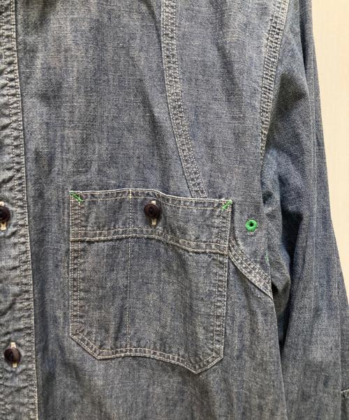 NIGEL CABOURN（ナイジェルケーボン）NIGEL CABOURN (ナイジェルケーボン) シャンブレーシャツ インディゴ サイズ:46の古着・服飾アイテム