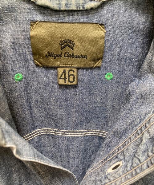 NIGEL CABOURN（ナイジェルケーボン）NIGEL CABOURN (ナイジェルケーボン) シャンブレーシャツ インディゴ サイズ:46の古着・服飾アイテム