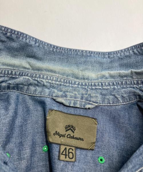 NIGEL CABOURN（ナイジェルケーボン）NIGEL CABOURN (ナイジェルケーボン) シャンブレーシャツ インディゴ サイズ:46の古着・服飾アイテム