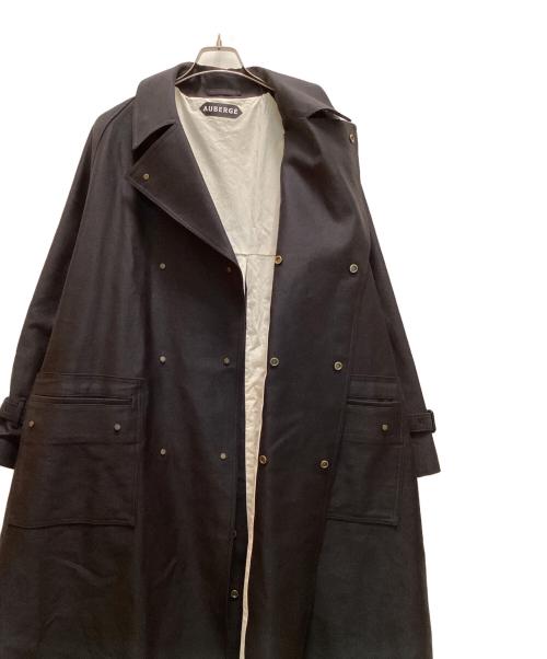 AUBERGE（オーベルジュ）AUBERGE (オーベルジュ) アルパカモールスキン モーターサイクルコート ブラック サイズ:42の古着・服飾アイテム