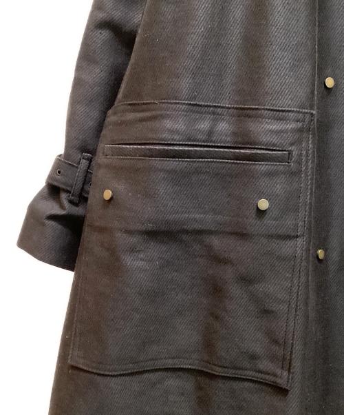 AUBERGE（オーベルジュ）AUBERGE (オーベルジュ) アルパカモールスキン モーターサイクルコート ブラック サイズ:42の古着・服飾アイテム