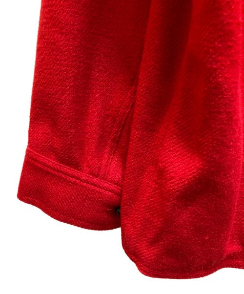 KAPTAIN SUNSHINE（キャプテンサンシャイン）KAPTAIN SUNSHINE (キャプテンサンシャイン) クルーズシャツジャケット レッド サイズ:38の古着・服飾アイテム