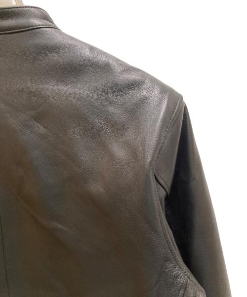 BEAMS HEART（ビームスハート）BEAMS HEART (ビームスハート) スタンドカラーラムレザージャケット ブラック サイズ:XLの古着・服飾アイテム