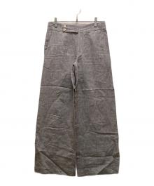 MARGARET HOWELL（マーガレットハウエル）の古着「リネンワイドパンツ」｜グレー