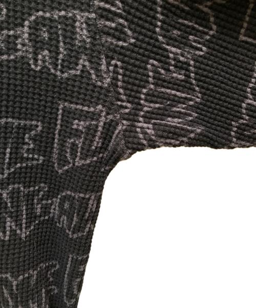 NEIGHBORHOOD（ネイバーフッド）NEIGHBORHOOD (ネイバーフッド) FUCKING AWESOME (ファッキンオーサム) コラボワッフルカットソー ブラック サイズ:Lの古着・服飾アイテム