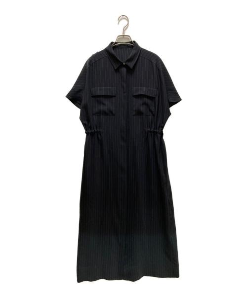 SOEJU（ソージュ）SOEJU (ソージュ) ストライプロングシャツワンピース ブラック サイズ:Tの古着・服飾アイテム