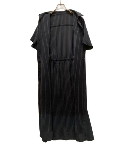 SOEJU（ソージュ）SOEJU (ソージュ) ストライプロングシャツワンピース ブラック サイズ:Tの古着・服飾アイテム