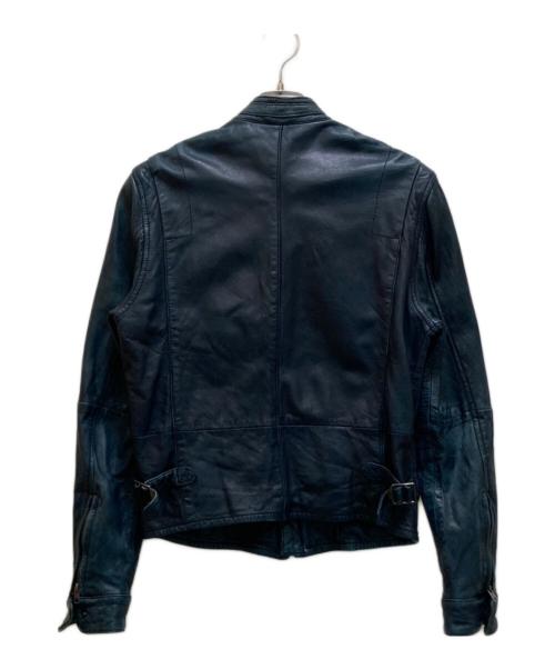 LEVI'S MADE&CRAFTED（リーバイスメイドクラフテッド）LEVI'S MADE&CRAFTED (リーバイスメイドクラフテッド) ラウレザーシングルライダースジャケット グリーン サイズ:1の古着・服飾アイテム