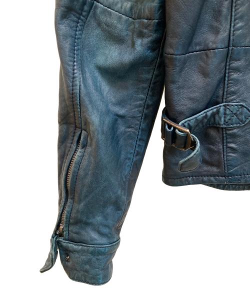 LEVI'S MADE&CRAFTED（リーバイスメイドクラフテッド）LEVI'S MADE&CRAFTED (リーバイスメイドクラフテッド) ラウレザーシングルライダースジャケット グリーン サイズ:1の古着・服飾アイテム