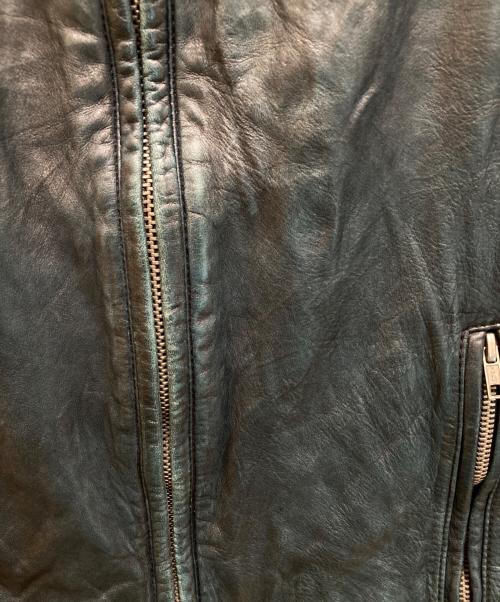 LEVI'S MADE&CRAFTED（リーバイスメイドクラフテッド）LEVI'S MADE&CRAFTED (リーバイスメイドクラフテッド) ラウレザーシングルライダースジャケット グリーン サイズ:1の古着・服飾アイテム