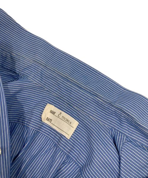 77circa（ナナナナサーカ）77circa (ナナナナサーカ) 再構築ストライプビッグシャツ ブルー サイズ:不明の古着・服飾アイテム