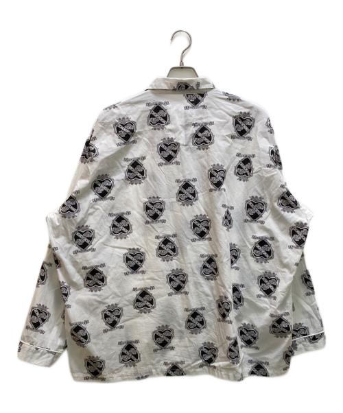 SSZ（エスエスズィー）SSZ (エスエスズィー) 総柄パジャマシャツ ホワイト×ブラック サイズ:Mの古着・服飾アイテム