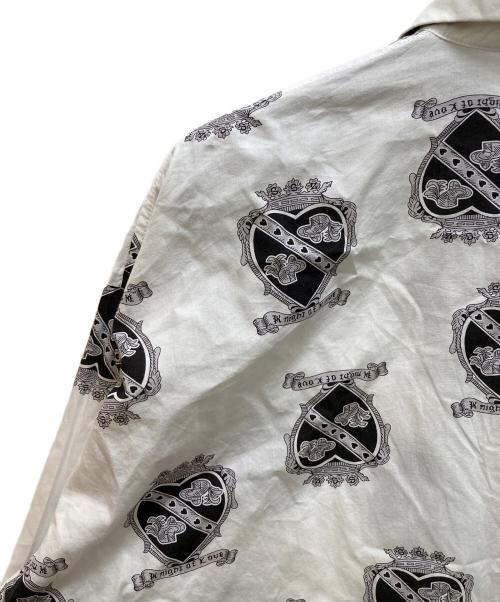 SSZ（エスエスズィー）SSZ (エスエスズィー) 総柄パジャマシャツ ホワイト×ブラック サイズ:Mの古着・服飾アイテム