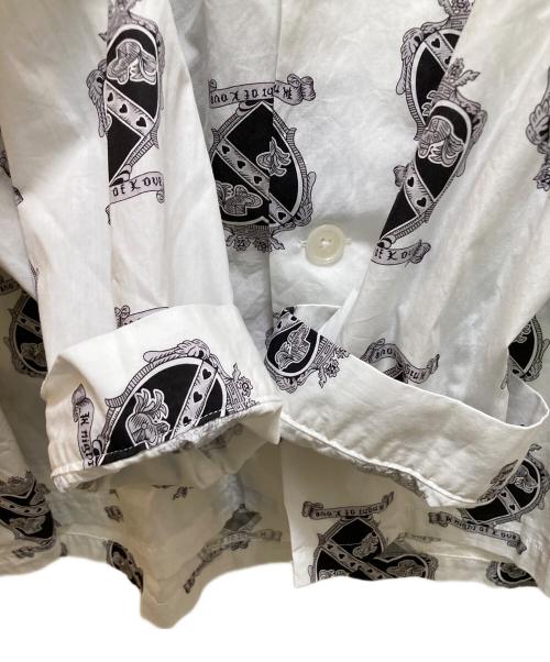 SSZ（エスエスズィー）SSZ (エスエスズィー) 総柄パジャマシャツ ホワイト×ブラック サイズ:Mの古着・服飾アイテム