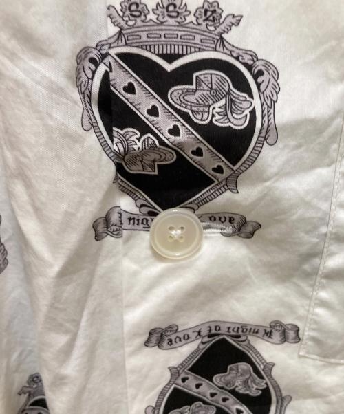 SSZ（エスエスズィー）SSZ (エスエスズィー) 総柄パジャマシャツ ホワイト×ブラック サイズ:Mの古着・服飾アイテム