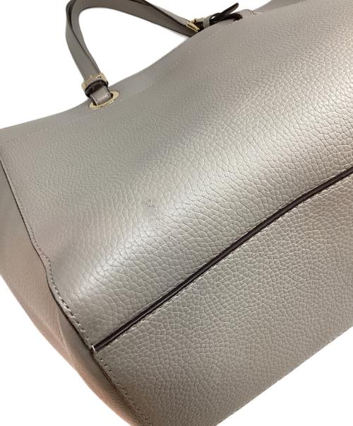 MICHAEL KORS（マイケル・コース）MICHAEL KORS (マイケル・コース) レザートートバッグ グレーの古着・服飾アイテム