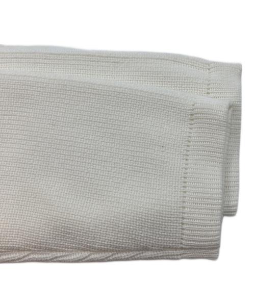 STONE ISLAND（ストーンアイランド）STONE ISLAND (ストーンアイランド) 袖ワッペンコットンクルーネックニット ホワイト サイズ:XLの古着・服飾アイテム