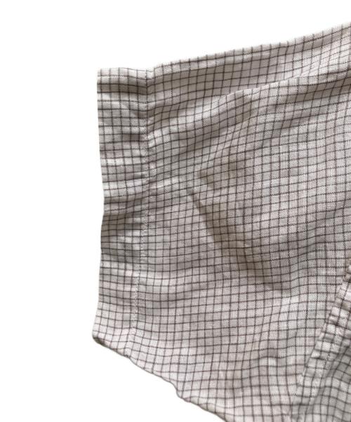 ORCIVAL（オーシバル）ORCIVAL (オーシバル) セーラーカラーチェックブラウス ホワイト×グレー サイズ:表記無しの古着・服飾アイテム