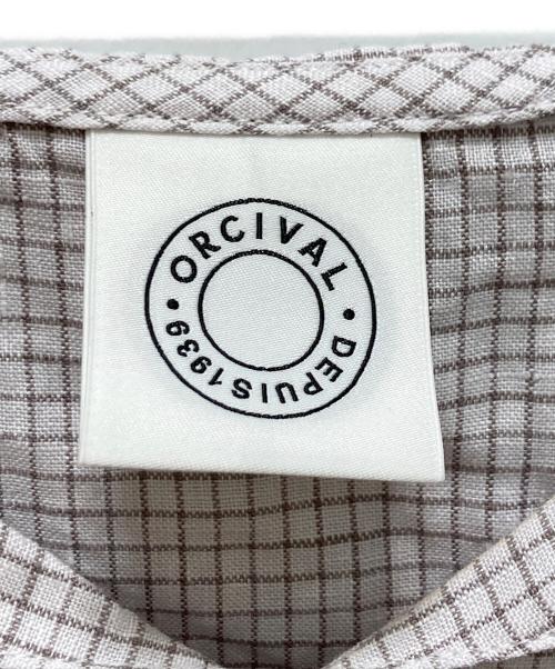 ORCIVAL（オーシバル）ORCIVAL (オーシバル) セーラーカラーチェックブラウス ホワイト×グレー サイズ:表記無しの古着・服飾アイテム