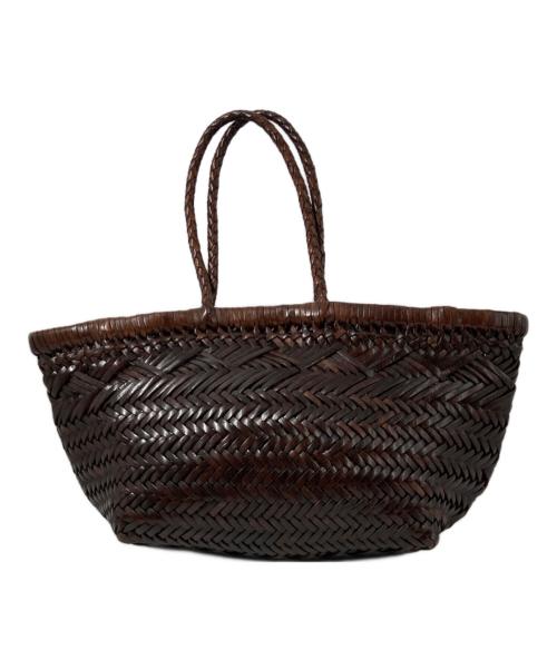 DRAGON DIFFUSION（ドラゴンディフュージョン）DRAGON DIFFUSION (ドラゴンディフュージョン) トリプルジャンプ スモール メッシュレザーハンドバッグ ブラウンの古着・服飾アイテム