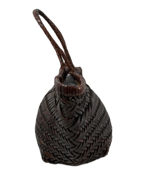 DRAGON DIFFUSION（ドラゴンディフュージョン）DRAGON DIFFUSION (ドラゴンディフュージョン) トリプルジャンプ スモール メッシュレザーハンドバッグ ブラウンの古着・服飾アイテム