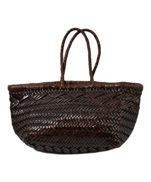 DRAGON DIFFUSION（ドラゴンディフュージョン）DRAGON DIFFUSION (ドラゴンディフュージョン) トリプルジャンプ スモール メッシュレザーハンドバッグ ブラウンの古着・服飾アイテム