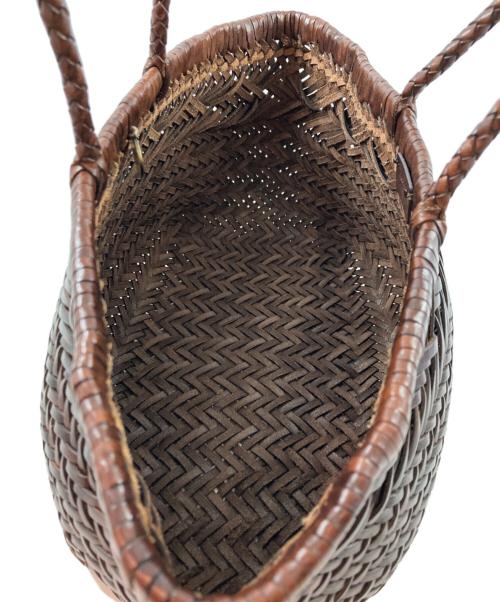 DRAGON DIFFUSION（ドラゴンディフュージョン）DRAGON DIFFUSION (ドラゴンディフュージョン) トリプルジャンプ スモール メッシュレザーハンドバッグ ブラウンの古着・服飾アイテム