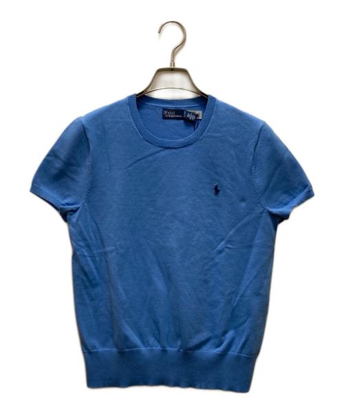 POLO RALPH LAUREN（ポロ・ラルフローレン）POLO RALPH LAUREN (ポロ・ラルフローレン) 半袖ニット ブルー サイズ:S 未使用品の古着・服飾アイテム