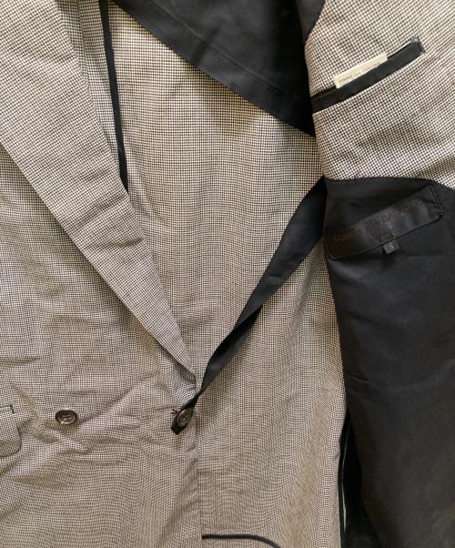 COMME des GARCONS HOMME（コムデギャルソン オム）COMME des GARCONS HOMME (コムデギャルソン オム) ヴィンテージウールテーラードジャケット ホワイト×ブラック サイズ:Sの古着・服飾アイテム